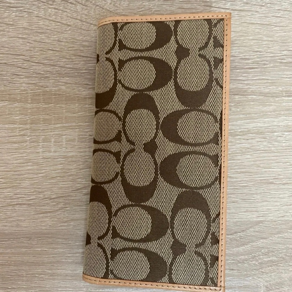 Coach Checkbook Monogram Wallet - Picture 2 of 9